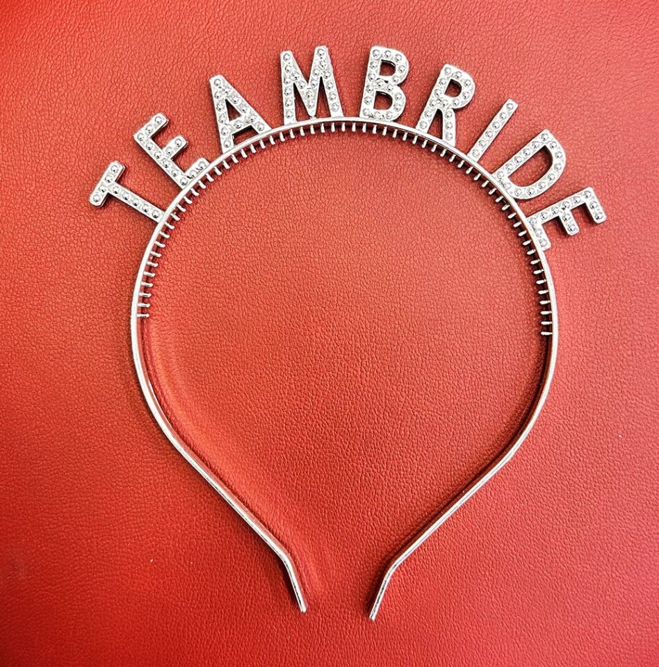 Gümüş Renk Team Bride Taç – Gelin ve Nedime Tacı
