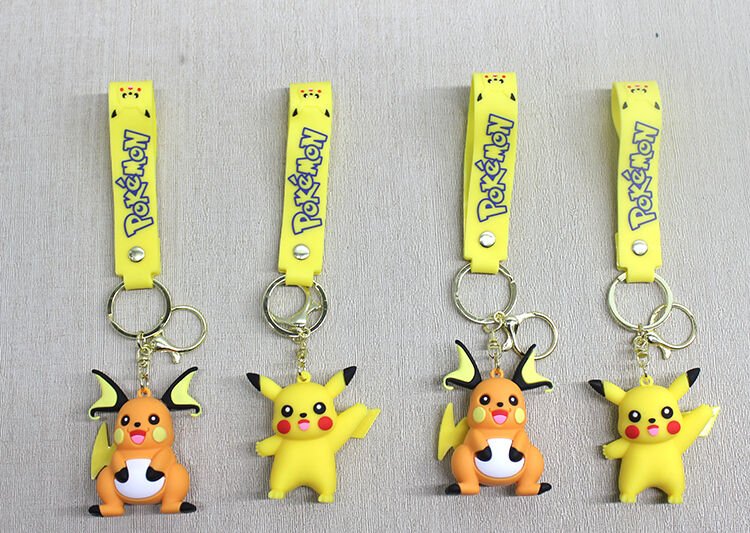 Pikachu Raichu Silikon Anahtarlık