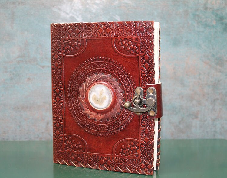 Taşlı Deri Defter Model 3