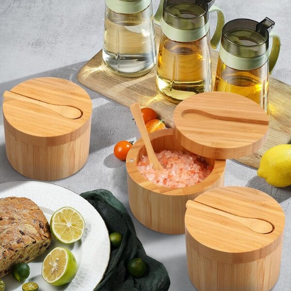 Ahşap Kaşıklı Baharatlık