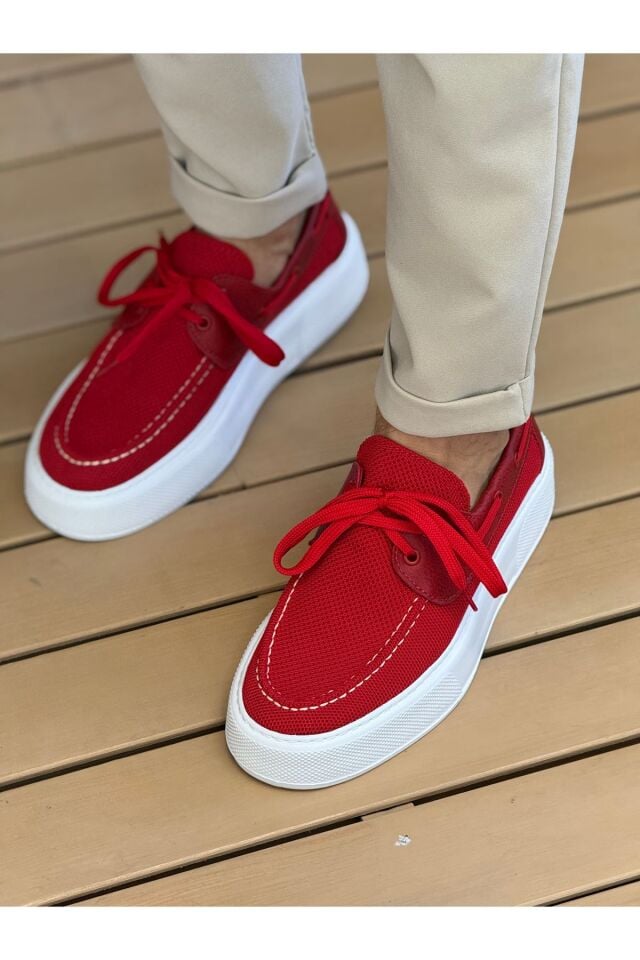 MN2602 - Triko Erkek Ayakkabı KIRMIZI