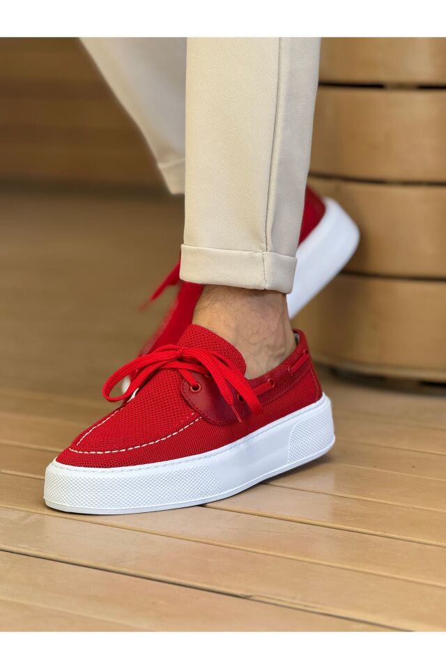 MN2602 - Triko Erkek Ayakkabı KIRMIZI