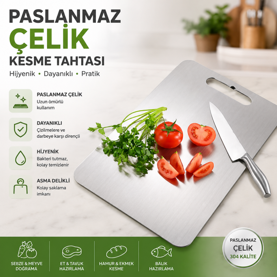 Paslanmaz Çelik Kesim Panosu