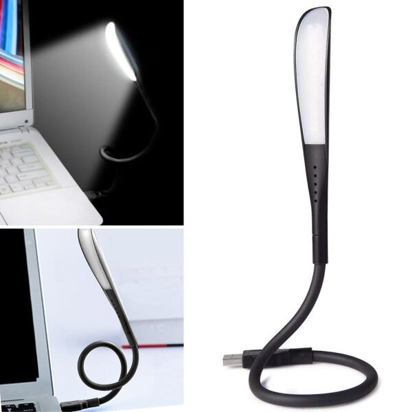 Kompakt USB Siyah 14 Ledli 3 Kademeli Dokunmatik Okuma Lambası