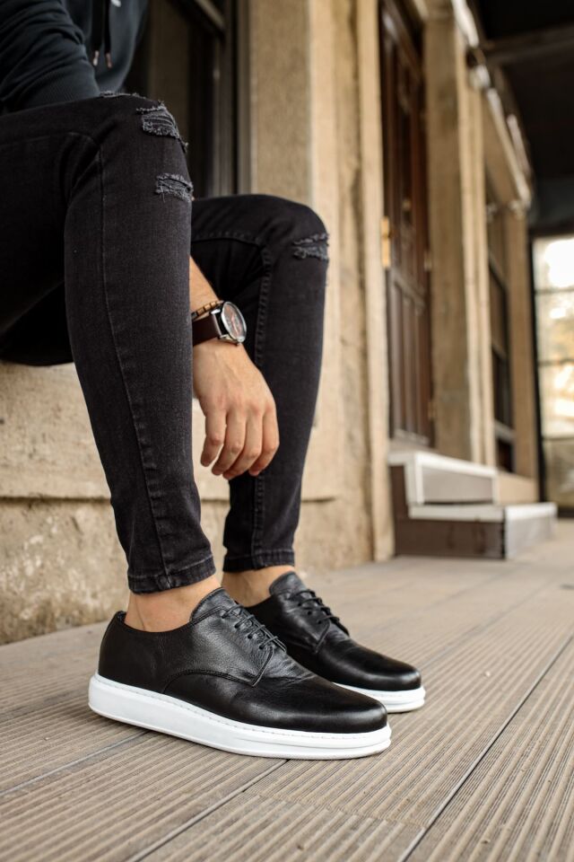 MN003 - DBT Classica Pelle Di Cuoio Erkek Ayakkabı SIYAH