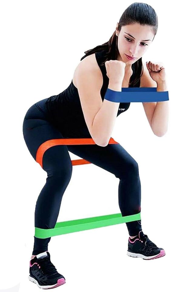 Pilates Direnç Lastiği Seti 5 Adet