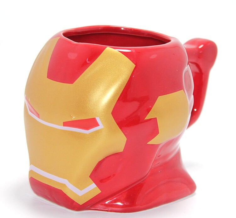 Marvel Iron Man Kabartmalı Kask Tasarımlı Kupa Bardak