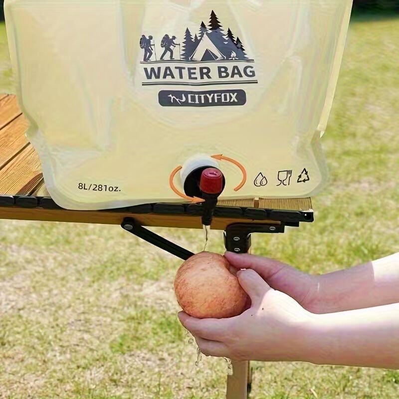 8 Litre Katlanabilir Musluklu Su Kabı - Kamp ve Doğa - Taşıma Kulplu